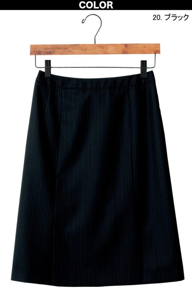UNILADY セミタイトスカート 21号 23号 U9131 大きいサイズ ネイビー ブラック オールシーズン ウールブレンド 制服 事務服 ユニレディ ヤギコーポレーション_3