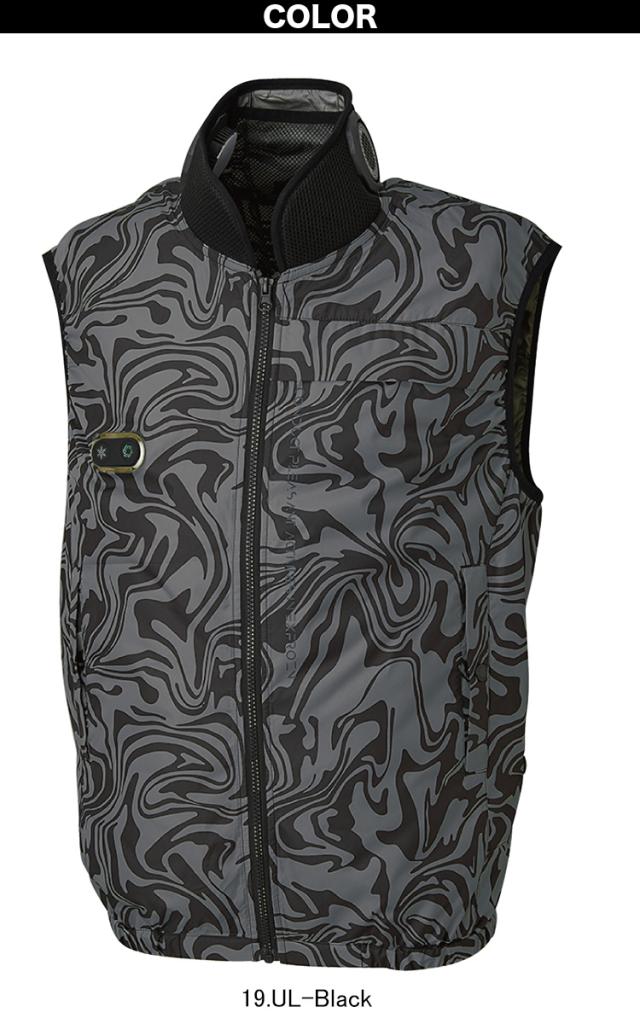 サンエス　空調服　ハイブリットクールウェアベスト　Lサイズ　EF92592S サンエス EF92592S（ファン一体型ペルチェベストセット）｜空調服EF