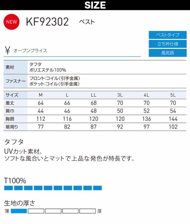 空調風神服 ベスト KF92302 24V仕様バッテリーファンセット RD9390PJ