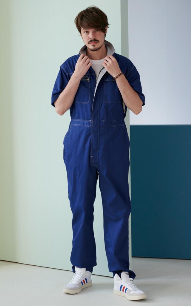 クレヒフク ビスロンファスナー半袖ツナギ 6603 4L 5L 大きいサイズ