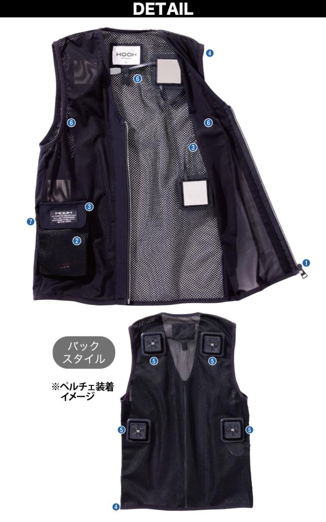 2025年新商品 快適ウェア ペルチェベストセット P559/P8882/P2883 フルハーネス着用可能 モバイルバッテリー付き ストレッチ 消臭テープ メッシュ ホット/クール 冷却/暖房 切替 メンズ 作業着 作業服 村上被服