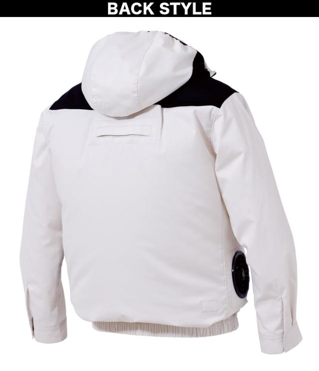 2025年新商品 快適ウェア 空調作業服 サイドファン 長袖フードジャケット V2512 6L 8L 大きいサイズ フルハーネス対応 エコ素材 エコマーク 再生ポリエステル 村上被服 HOOH 春夏服のみ 電動ファン用ウェア 作業服