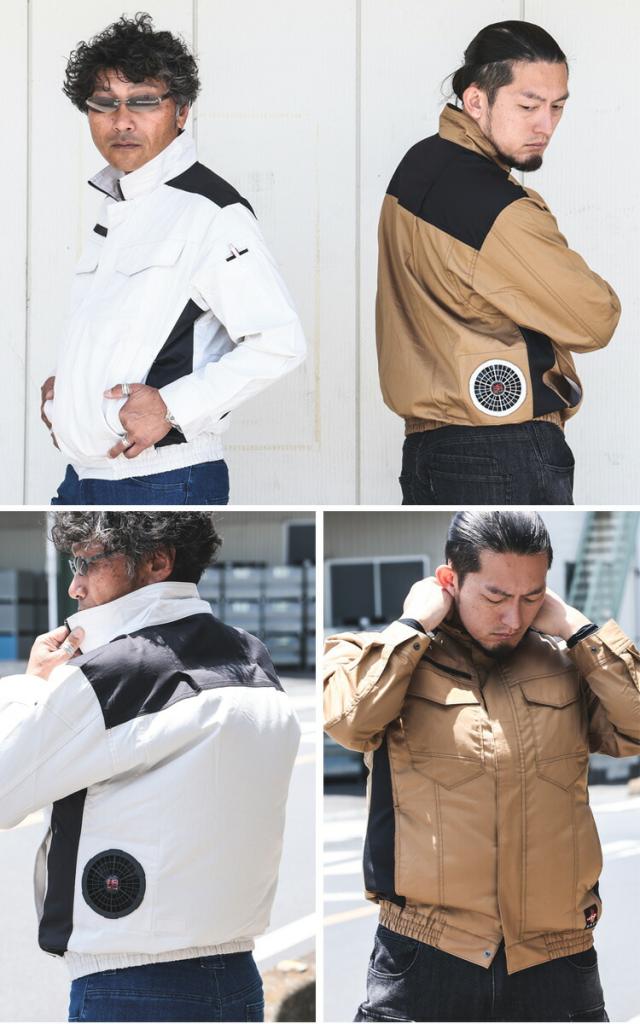 [ELEMAI] 2025年モデル フアン付作業服 遮熱-15°C 48V高電圧出力 熱中症対策 ファンバッテリーセット 2種類モード搭載(S,グレー) elemai] 2025年モデル フアン付作業服 遮熱-15℃ 48V高電圧出力 熱中症