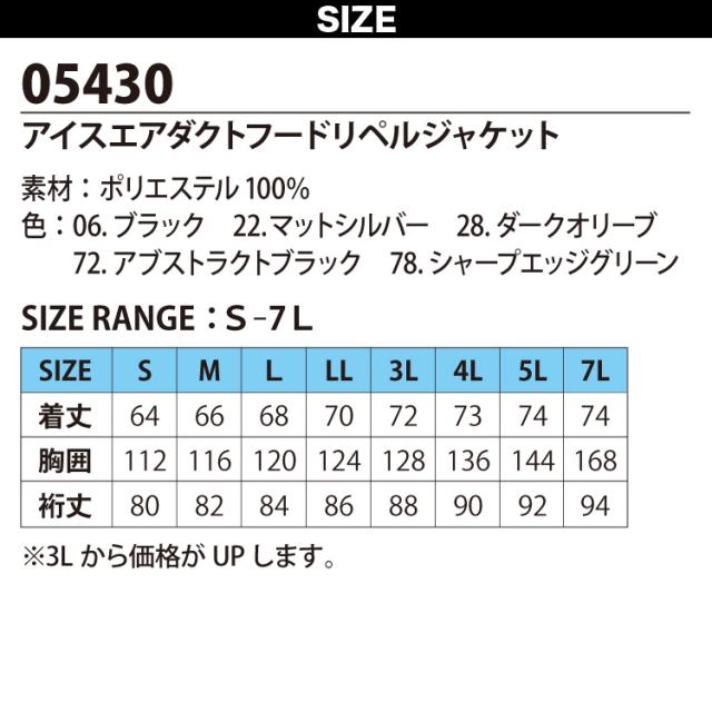 S-AIR アイスエアダクトフードリペルジャケット 05430 SA-20 12Vファンバッテリーセット 遮熱 UVカット 耐久撥水防汚加工 シンメン 電動ファン用ウェア メンズ レディース 空調作業服