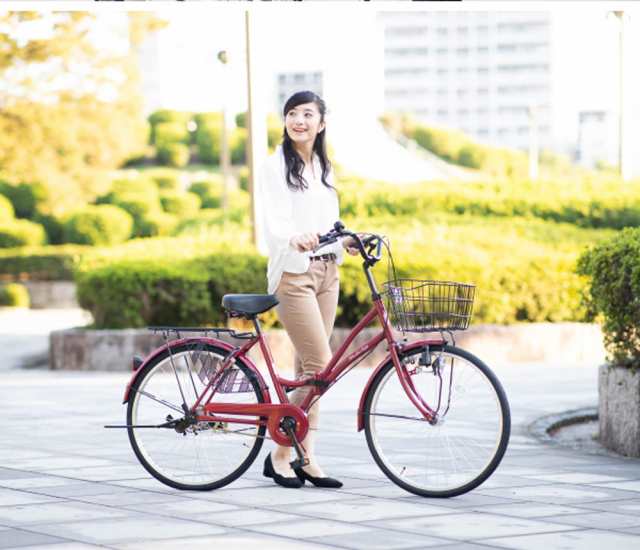 自転車 ママチャリ 24インチ 折りたたみ シティサイクル 通勤 通学 