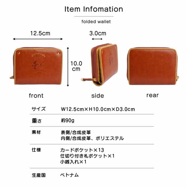 リサとガスパール リサガス 財布 二つ折り財布 ラウンド