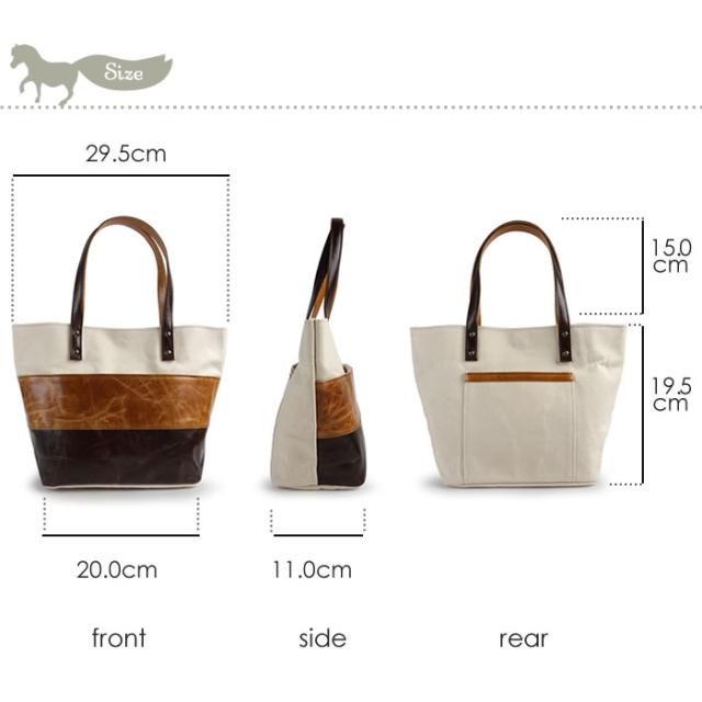 ミニトートバッグ ランチバッグ レディース 帆布 本革 馬革 撥水 日本製 Sサイズ We-Row paccapacca ミニトートバッグ ランチバッグ レディース 帆布 本革 馬革 撥水 日本