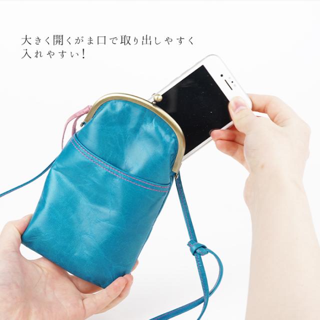 スマホポシェット スマホポーチ ショルダーポーチ レディース がま口