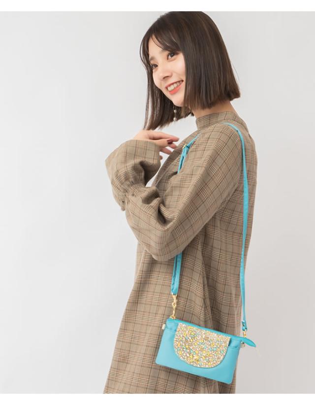 お財布ポシェット 財布 がま口 レディース 本革 ナイロン 日本製 軽い 軽量 きれい 上品 かわいい トリアングル 幾何学模様 友禅文庫 母の通販はau Pay マーケット E Mono