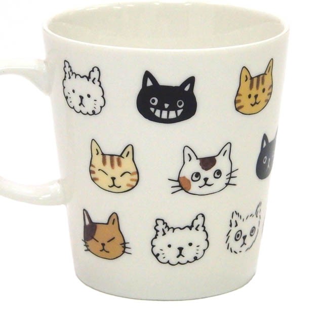 マグカップ 猫 猫柄 プレゼント 陶器 日本製 のあぷらす コーヒー