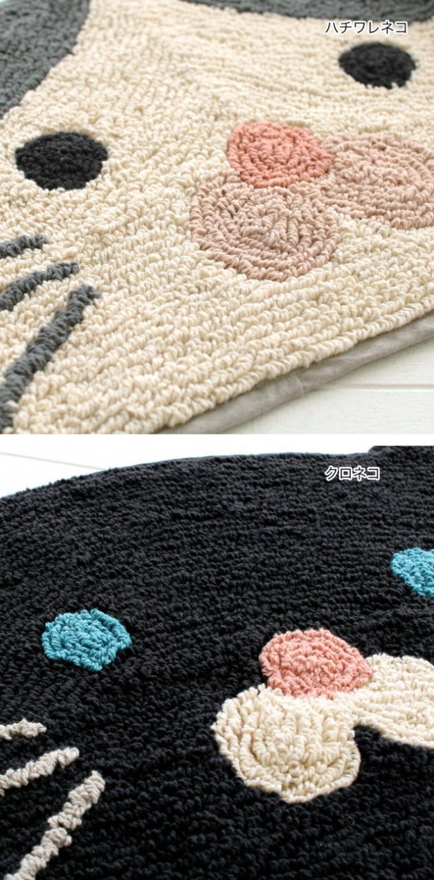 マット クロネコ 招き猫 ハチワレネコ セミサークル アニマル 玄関マット 室内用 猫柄 猫雑貨 猫グッズ かわいい おしゃれの通販はau Pay マーケット 薔薇雑貨のおしゃれ姫