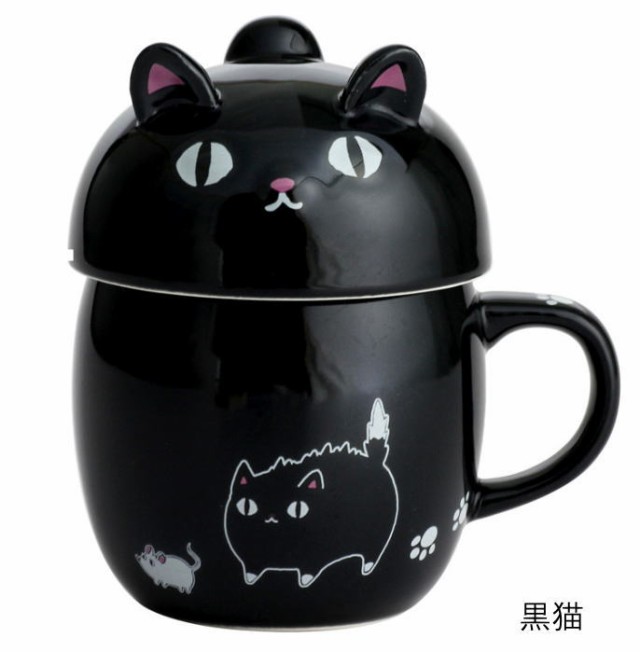 マグカップ 蓋付き 猫 プレゼント 猫3兄弟 ネコ柄 コーヒーカップ