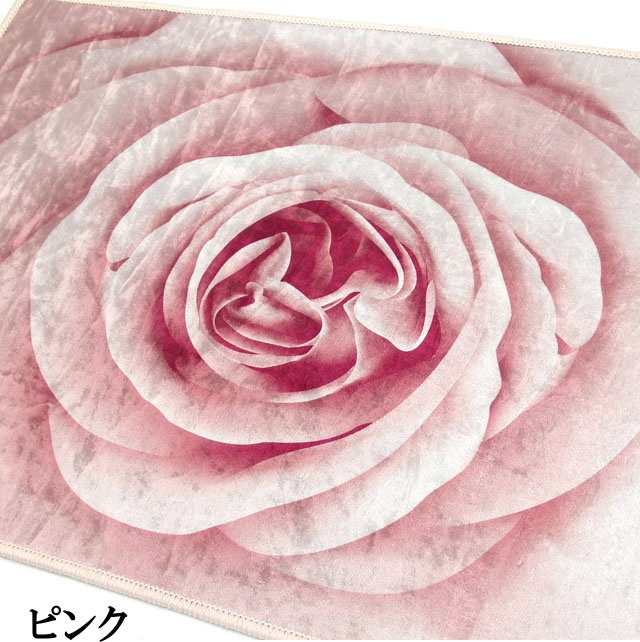 バーゲン☆残りわずか】 マット ローズ 薔薇柄 室内用 玄関