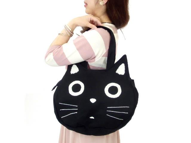 たまちゃんフェイスバッグ 大サイズ 猫柄 ねこ顔 ショルダー