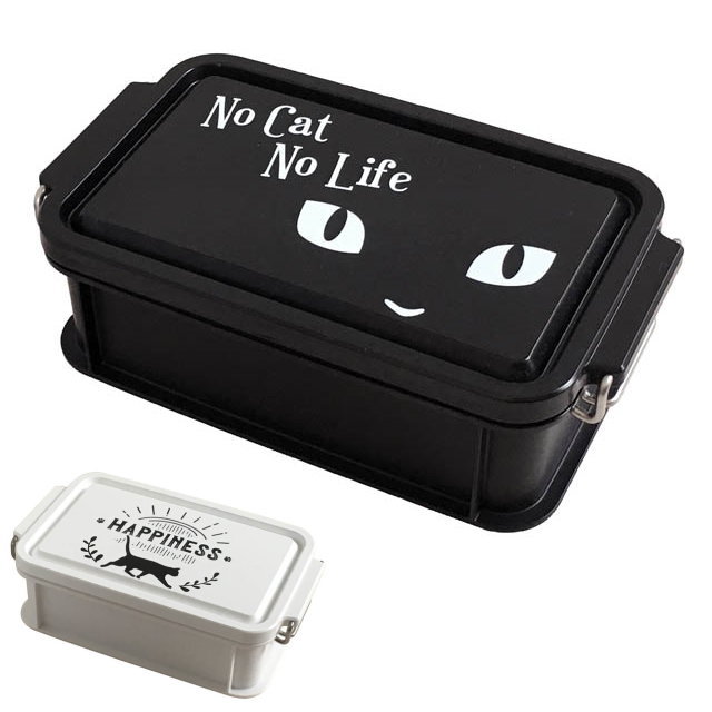 ランチボックス Lサイズ 600ml ネコ柄 コンテナ型 お弁当箱 タッパー ストッカー 保存容器 キッチングッズ 黒 白 日本製 猫雑貨の通販はau Pay マーケット 薔薇雑貨のおしゃれ姫