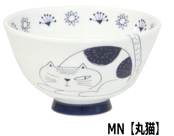 茶碗 ご飯茶碗 ウチ猫 猫柄 丸猫 お座り猫 ネコ柄 ネコマニア 飯椀 