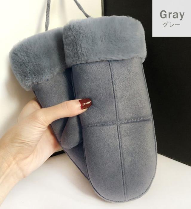 そら　UGG グレー 手袋 スエード ファー UGG グレー スエードファー 手袋