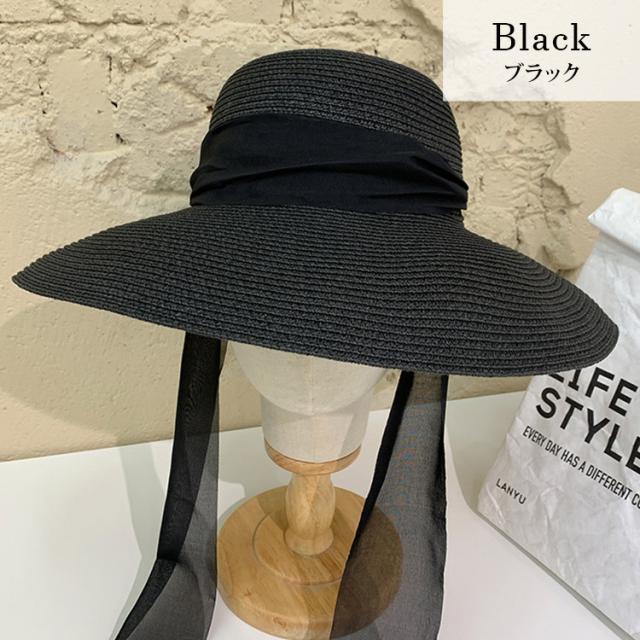 LAURA ASHLEY ブラック リボン付き 大型ストローハット LAURA ASHLEY ブラック リボン付き 大型ストローハット LAURA