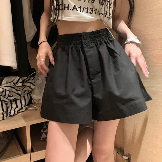 シンプルミニパンツ✦春夏の黒ショート✦コーデ自在 ショートパンツ レディース 春夏 秋冬 春 夏 秋 冬 黒 パンツ