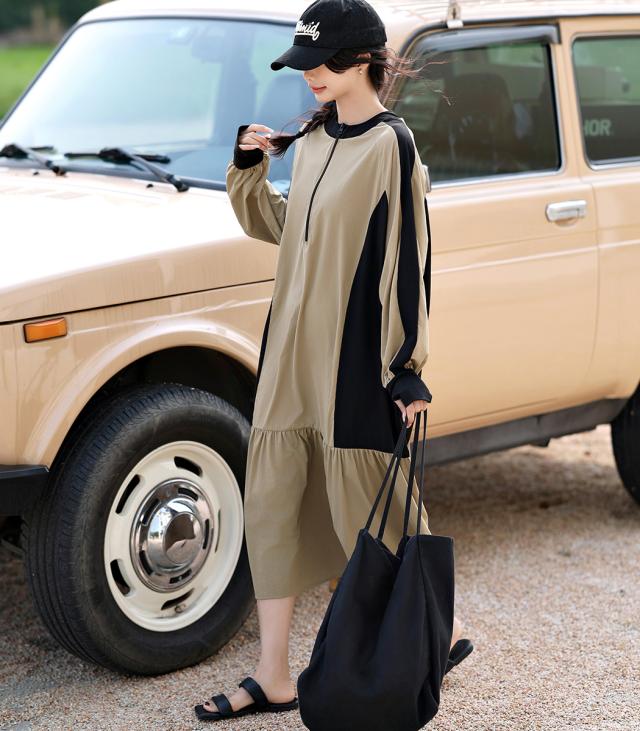 春新作 長袖ラッシュガード ワンピース レディース水着体型カバー