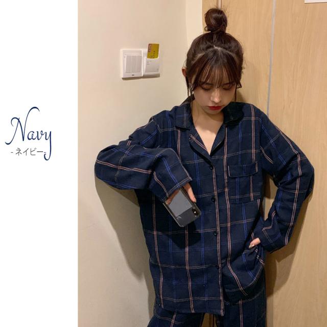 夏新作 ルームウェア パジャマ レディース 秋 冬 春 トップス パンツ 上下セット トータルコーデ 中厚手 長袖 長ズボン 可愛い お洒落 チの通販はau Pay マーケット Teddyshop