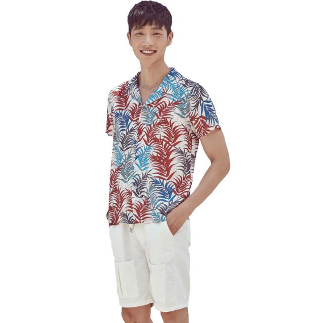 トップス ハーフパンツ メンズ 大人 2点セット 白 ボタニカル 半袖 夏 海 旅行 リゾート おしゃれ 服 シンプル 無地 韓国 Shebeach シーの通販はau Pay マーケット Teddyshop