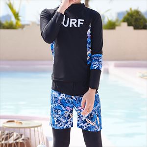 即納 22新作 キッズ 水着 男の子 おしゃれ かっこいい トップス レギンス ハーフパンツ キャップ 4点セット トータルコーデ 海 プール の通販はau Pay マーケット Teddyshop