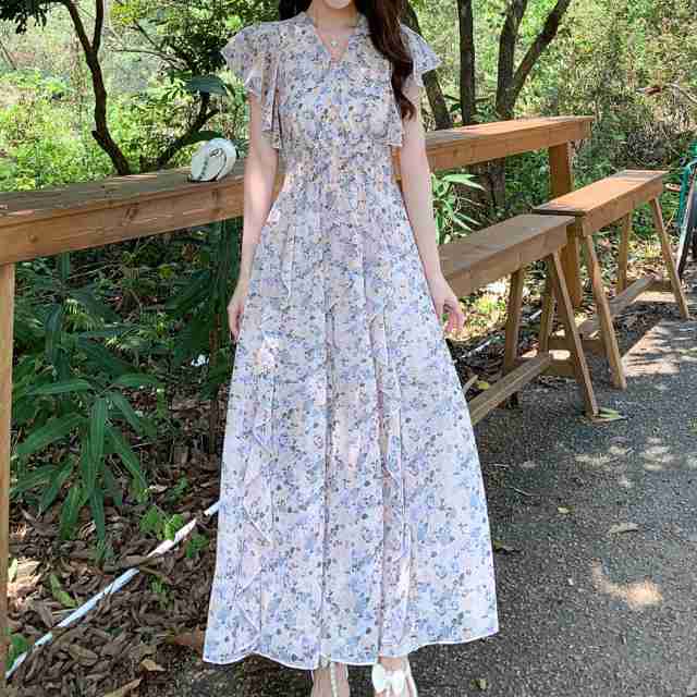春新作 ワンピース 夏 レディース 半袖 フリル おしゃれ 大人