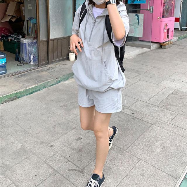 パーカー レディース アノラックパーカー+ショートパンツ 上下2点セット レディース 楽天市場】アノラック パーカー レディース セットアップ 半袖