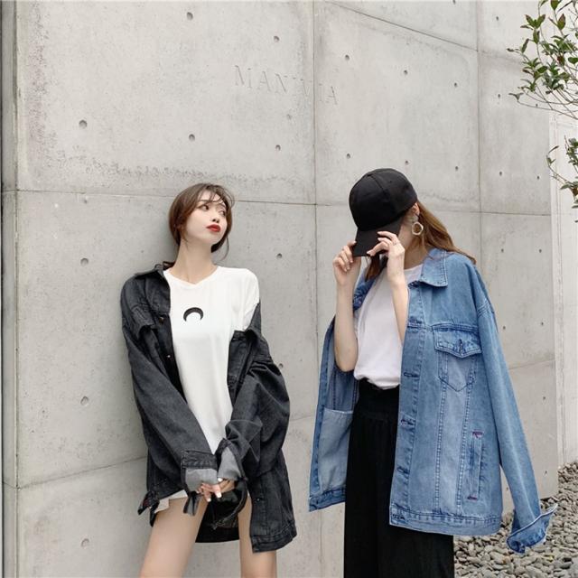 夏新作 デニムジャケット 大きめ アウター レディース 単品 ビッグシルエット ゆったり 華奢見え 定番 カジュアル ストリート アメカジ の通販はau Pay マーケット Teddyshop