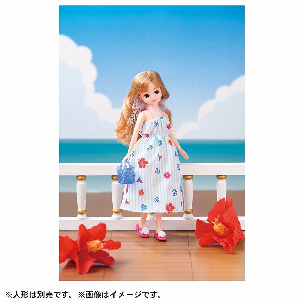 【ぴーちゃん】マスマリンセット リカちゃん LW-13 マリンワンピ&セーラー水着セット タカラ
