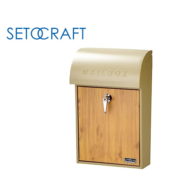 壁掛けポスト GALVA グレージュ&パイン SI-3947 セトクラフト POST 郵便受け メールボックス おしゃれ ギフト メーカー直送 同梱不可 代引不可 配送地域限定