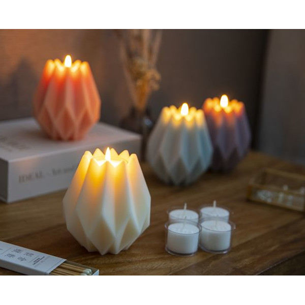 ペガサスキャンドル offti キャンドルホルダー ブルーミン コーラルピンク/ピュアリリー offti-06663202X3 6663101 医薬品・コンタクト・介護 ペガサスキャンドル offti