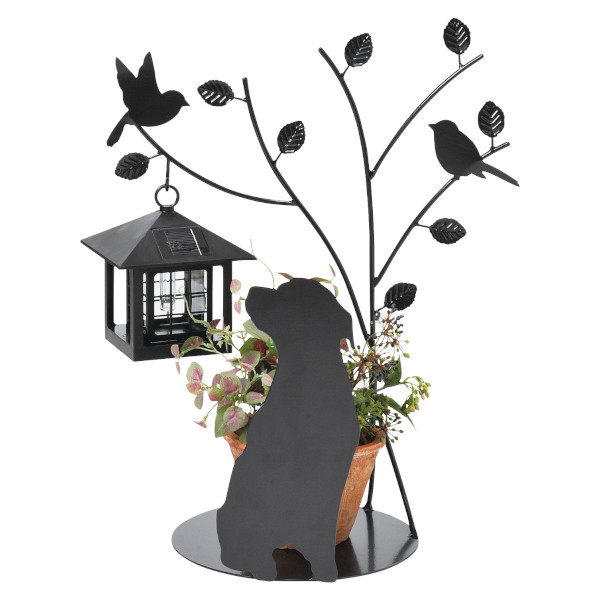 シルエットソーラー Tree&Dog SI-1953 セトクラフト SETOCRAFT 犬 いぬ 屋外 ガーデンライト エクステリア ライト かわいい おしゃれ プレゼント ギフト