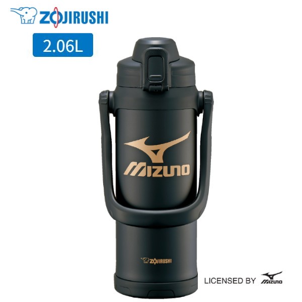 象印 ステンレスクールボトル 2L SD-BX20 BA ブラック 水筒 ジャグ スポーツボトル 保冷 ワンタッチ マグボトル MIZUNO ミズノ クリスマ