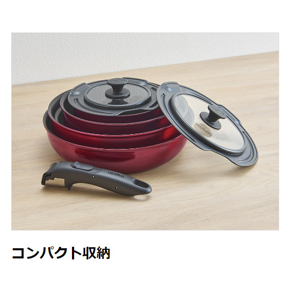 サーモス 取っ手のとれるフライパン8点セットDA KSD-8A IH対応 ガス火