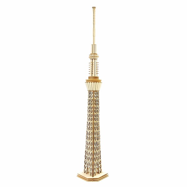 Wooden Art ki-gu-mi 東京スカイツリー（R） 木製 ウッドパズル 立体パズル エーゾーン 木組 工作 おもちゃ インテリア プレゼント ギフト