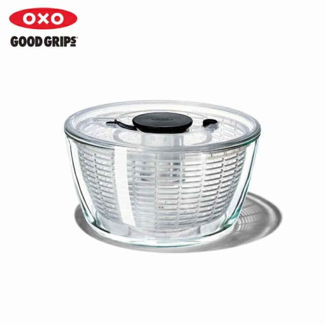 オクソー ガラスサラダスピナー 11262700 OXO【野菜水切り器/サラダ 水切り/サラダスピナー ガラス/サラダボウル サービングボウル/キッ