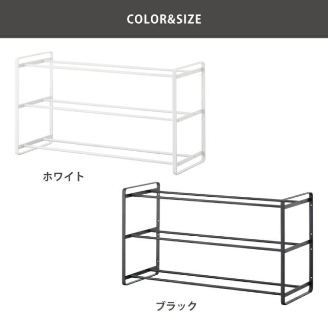 【鏡タイプーホワイト】下駄箱3段 シューズラック 玄関収納 靴収納ラック 楽天市場】【2大特典付き】［ キャスター付き 玄関収納ラック