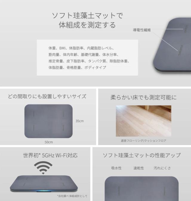 issin スマートバスマット 体組成計モデル issin スマートバスマット