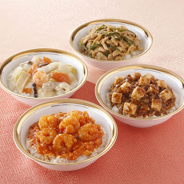 内祝い ギフト 惣菜 送料無料 東京 「赤坂四川飯店」 監修 本格丼ぶりの具4種セット(CDB-1) / お返し 結婚内祝い 出産内祝い 御返し 冬ギフト セット 詰め合わせ 詰合せ 洋風 洋風総菜 中華料理 ブランド 有名店 本格 贈り物 ギフトセット お祝い 結婚内祝い 景品の通販は