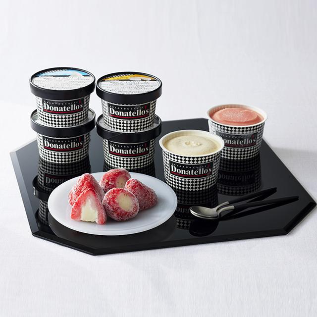 内祝い ギフト アイス 送料無料 ドナテロウズ＆苺アイス(DSS-5) / お返し 結婚内祝い 出産内祝い 御返し 冬ギフト アイスクリーム ソルベ 詰め合わせ セット 詰合せ ブランド フルーツ フルーツアイス 果物 さっぱり ジェラート  結婚内祝い 出産内祝いの通販は 5,465円