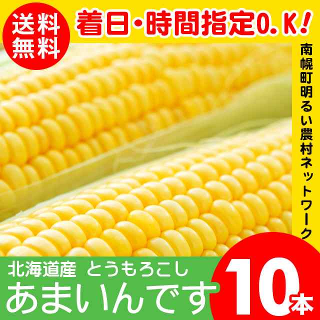 2023年ご予約承り中 8月下旬出荷開始【お届け日時指定OK】北海道産とうもろこし 南幌町明るい農村ネットワーク あまいんです( 限定商品*送料無料  グルメ・食品