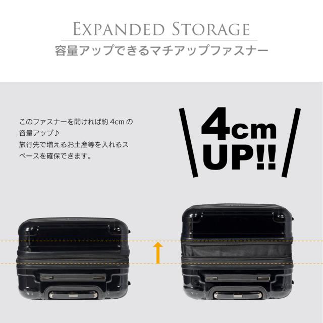 《グリフィンランド》 スーツケース Mサイズ 拡張機能付き キャリーケース キャリーバッグ AP7663 格安 拡張 YKKファスナー TSAロック 送料無料 1年保証 修学旅行 海外旅行 かわいい DESIGNED by JAPAN