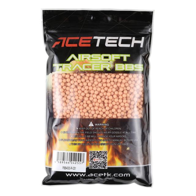 ACETECH プラトレーサーBB弾 (レッド) 0.25g/1kg(4000発