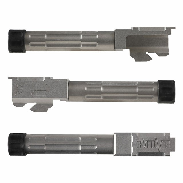 ACE1 ARMS G19 BMC FLタイプ ステンレスタクティカルアウターバレル (WE対応 14mm逆ネジ) BK