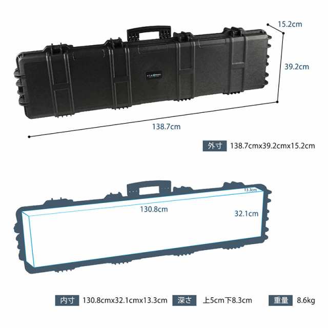 HTGベーシック ハードガンケース ライフルケース エアガン サバゲー ...