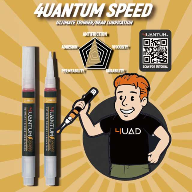 4UAD（QUAD/クアッド）4UANTUM クリックペン型ハイスピードオイル（イエロー）エアガン ガスガン ハンドガン ガスブロ 高速可動部用  グリの通販はau PAY マーケット au PAY マーケット－通販サイト