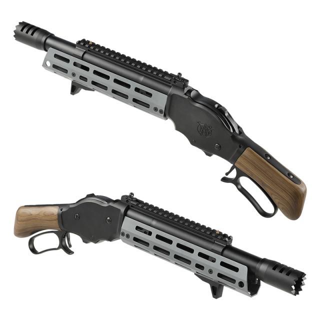 Golden Eagle ウィンチェスター M1887 ライブカート式 ガスショットガン A.T.P. Series Black/RealWood ソードオフ コンパクトの通販は