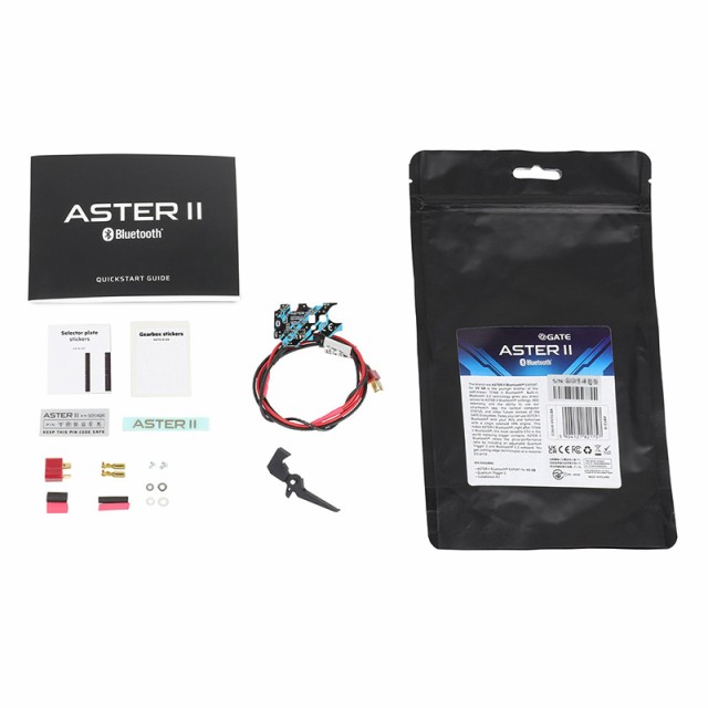 GATE ASTER 2 Ver2メカボックス用 後方配線 Bluetooth Expertモジュール+Adjustable Quantum Triggerセット 電動ガン用 電子トリガー ETU